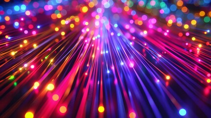 Poster - Abstract Colorful Light Streaks