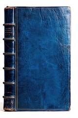 Aufkleber - A closed leather-bound book sits on a plain white surface, perfect for use in editorial or commercial contexts where a simple, elegant image is needed