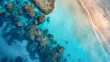 © Flash Studios - Serene Coastline with Turquoise Waters and Coral Reefs