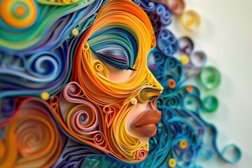 Sticker - Colorful Quilled Paper Art