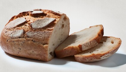 Wall Mural - whole grain bread isolated on transparent or white background png