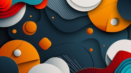 Poster - A dynamic abstract background with contrasting shapes and vibrant colors, creating an engaging visual.