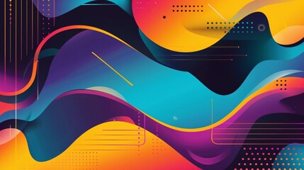 Poster - A modern abstract background with dynamic shapes and vivid colors, perfect for contemporary projects.