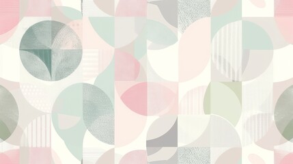 Wall Mural - Abstract Geometric Pattern with Pastel Colors