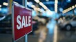 © Jane Kelly - SALE sign with blurred car dealership background