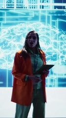 Poster - Vertical video Specialist talking at global conference, exploring subjects such as enterprise AI, machine learning, security, ethical AI, deep learning, data ecosystems and natural language processing