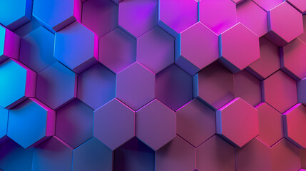 Poster - Minimalist Hexagonal Pattern with Soft Gradients and Subtle Textures for Contemporary Digital
