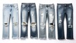 © Aesthetic HD images - blue jeans isolated on white background