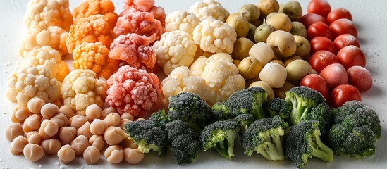 Wall Mural - Frozen Vegetable Assortment: A Colorful Harvest