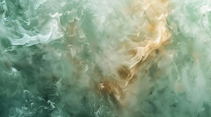 Wall Mural - Abstract Green And Yellow Swirling Marble Texture