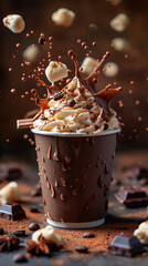 Poster - A cup of chocolate drink on the table