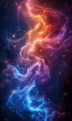 Poster - visualization of fractal nebula