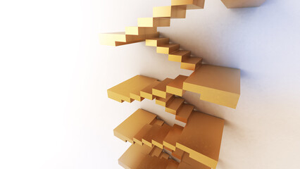 Poster - Abstract background of stairs corridor travel, pursuit and endeavor concept.,3d rendering