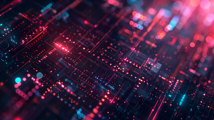 Poster - futuristic digital tech background, wallpaper 