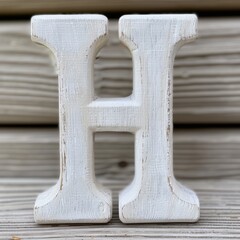 Wall Mural - Vintage wooden letter h