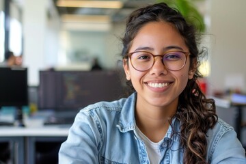 Portrait of a young female software developer