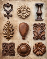 Wall Mural - Decorative architectural elements and hardware