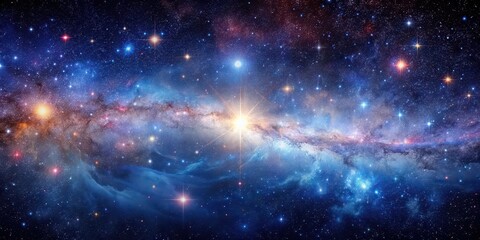 Wall Mural - endless universe with galaxy stars , space, cosmic, astronomy, exploration, infinite, starry, void, 