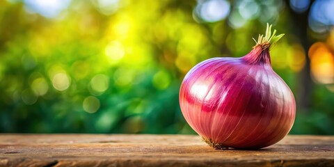 Wall Mural - Close-up of a fresh and vibrant vegetable onion, food, healthy, organic, cooking, ingredient, vegetarian, aromatic