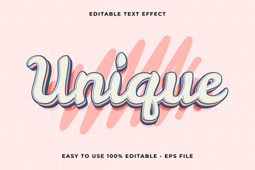 Poster - unique 3d editable vector text effect. trendy style text effect