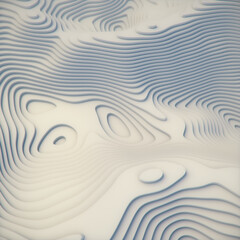 Leinwandbilder - Abstract digital representation of white wavy surface. 3d rendering illustration