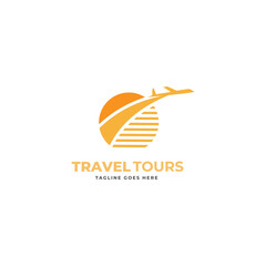 Airplane, plane, travelling, tourism, spot, navigation, geo location, pin logo design