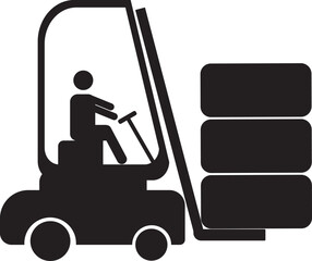 Wall Mural - Forklift load sign vector.eps