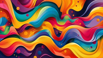 Poster - A vibrant abstract background with playful shapes and dynamic colors, perfect for energizing designs.
