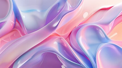 Poster - A captivating 3D background with dynamic shapes and fluid forms, perfect for modern design.