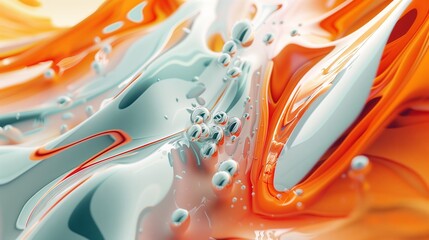 Poster - Abstract 3D background with seamless organic shapes and fluid forms, ideal for modern design projects.