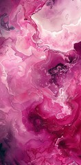 Abstract magenta marble texture phone wallpaper with fluid artistic patterns