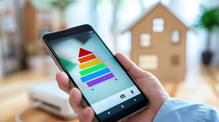 A person holding a smartphone, using it, and displaying icons The image shows technology, communication, and digital interaction without using colon signs in the description