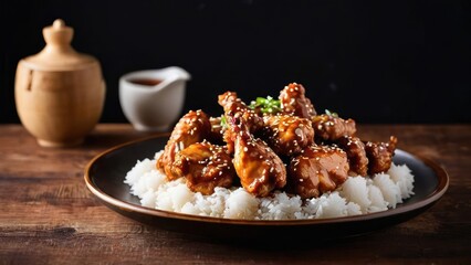 Sticker - Elegant Simplicity, Classic Chinese Chicken and Rice
