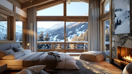 Poster - Deluxe room in an alpine resort picture