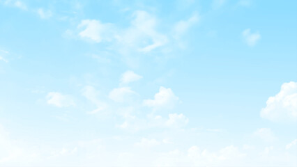 Wall Mural - blue sky with white clouds, may be used as background with space for your own text. vector art