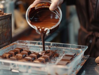 Canvas Print - Pouring Chocolate