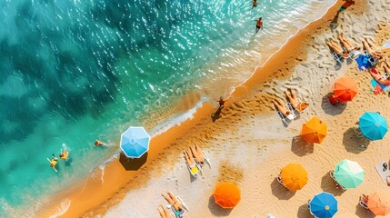 Canvas Print - A beach golden sand 