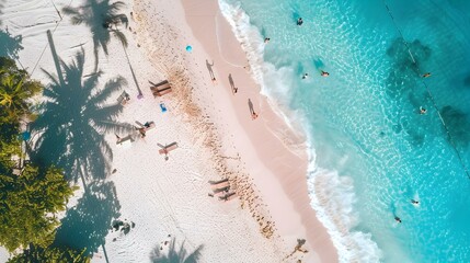 Sticker - A beach with soft white sand