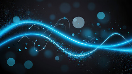 A new modern illustration of abstract digital wave with glowing connections and data points 