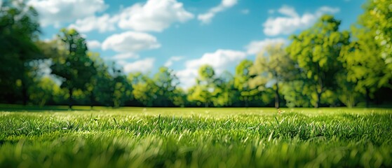 Wall Mural - Against blue sky with clouds on a bright sunny day beautiful blurred background image of spring nature