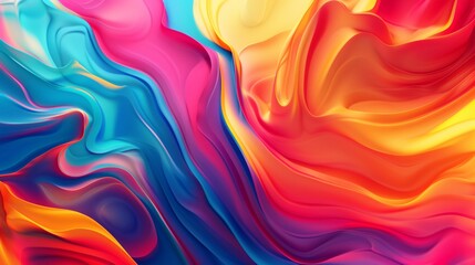 Poster - Vibrant abstract background with smooth gradients and dynamic shapes, creating a captivating experience.