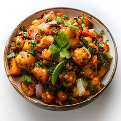 Wall Mural - Spicy Potato Dish with Herbs