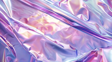 Wall Mural - Metallic holographic background pink  Iridescent background Holographic Abstract lilac colors backdrop Holographic Foil Backdrop Trendy creative gradient : Generative AI