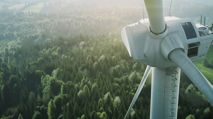 Poster - Wind turbine electrical of clean resource energy and environment sustainable : Generative AI