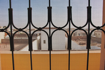 Poster - Panoramic view of the center of Nouakchott, Mauritania, West Africa