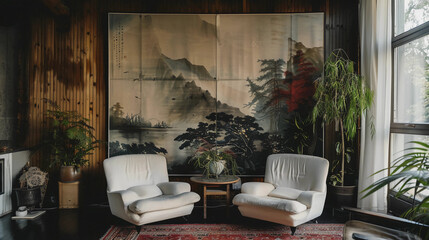 Wall Mural - Elegant modern living room