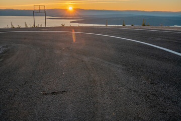 Wall Mural - asphalt road on the picturesque coast of the adriatic sea