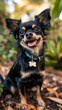 © alfa27 - A small awesome black and brown chihuahua dog enjoys the life
