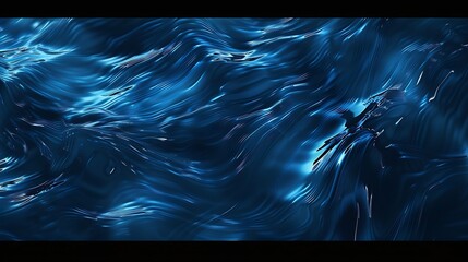 Poster - Abstract background with blue waves and natural ripples on the water The rich dark blue color of river lake or sea water The water surface : Generative AI