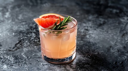 Poster - Paloma cocktail with grapefruit lime and rosemary Grapefruit juice Alcohol Tequila : Generative AI